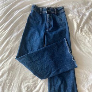 Zara Marine Straight High Rise Jeans